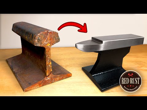 Restoration of Railroad Track into Blacksmith Anvil - RedRustRestoration