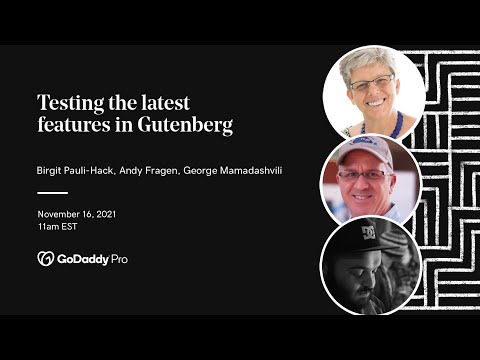 Testing the latest features in Gutenberg