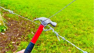 The Hammer Trick! Fix Fence in 2 Minutes - practical invention