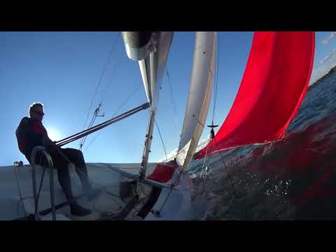 #1 Laser Bahia Jolle segeln Gennaker setzen Markkleeberger See sail _/) SailingToGo