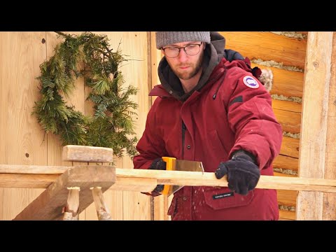 Building A Log Cabin | Ep. 51 | Exterior window framing + sink installation