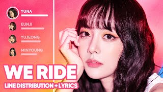 Brave Girls - We Ride (Line Distribution + Lyrics Color Coded) PATREON REQUESTED