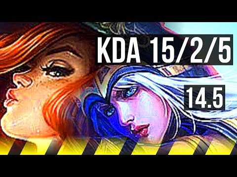 MISS FORTUNE & Karma vs ASHE & Janna (ADC) | 15/2/5, Legendary, 300+ games | EUW Grandmaster | 14.5
