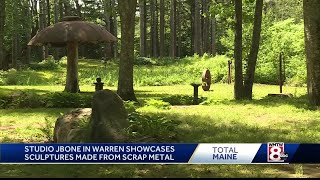 Maine man turns scrap metal into works of art