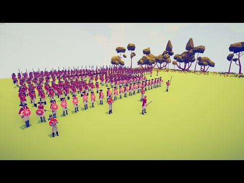 350x BRITISH ARMY SIEGE ENEMY CASTLE - Totally Accurate Battle Simulator TABS