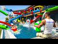 Franklin Shinchan Sliding On The Newest Waterslides In GTA 5 GTA 5 Telugu Gameplay
