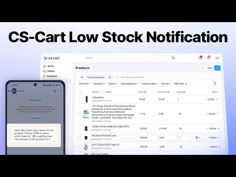 Never Miss Low Stock in CS-Cart! Instant Alerts via Email, SMS & WhatsApp 🚨