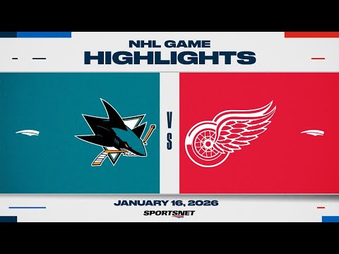 NHL Highlights | Sharks vs. Red Wings - January 16, 2026