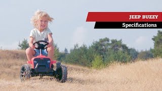 Minamas kartingas vaikams nuo 2 iki 5 metų | Buzzy Jeep Rubicon | Berg 24.30.13.00