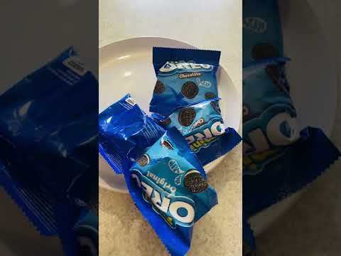 Mini Oreo Packets #shorts #satisfying #asmr #snacks #oreo   #oreos #minioreo
