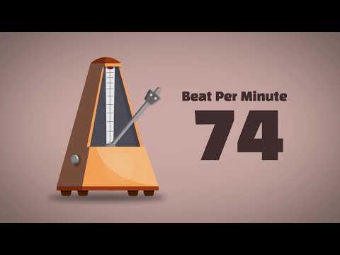 74 BPM Metronome [1Hour]