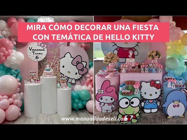 Vídeo relacionado con Procos - Decoración de cumpleaños Hello Kitty & Kuromi, 52 piezas, platos de cartón, vasos y servilletas para fiestas infantiles, vajilla de fiesta