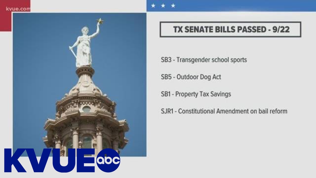 Texas third special session: Senate passes four bills, sending them to House | KVUE
