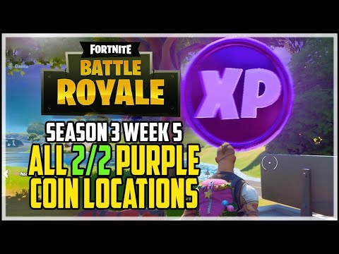 Fortnite Week 5 All Purple XP Coin Locations Season 3