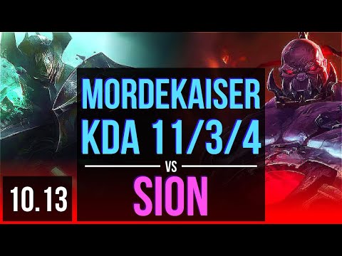 MORDEKAISER vs SION (TOP) | Rank 11 Mordekaiser, 2 early solo kills | EUW Challenger | v10.13