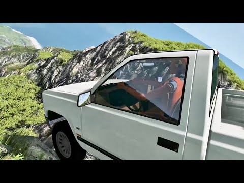 Cliff Drops with Crash Test Dummy- BeamNG.Drive