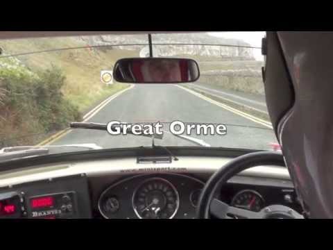 Great Orme, Rally GB in-car, in a 1964 Mini Cooper S