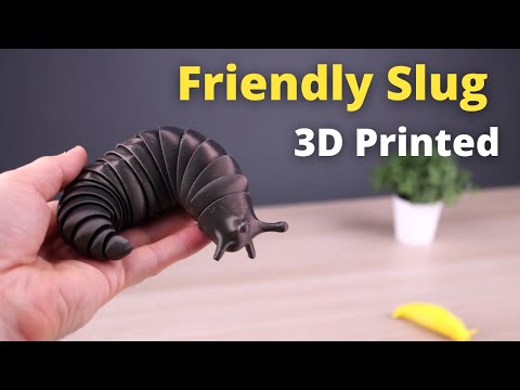 3D Printed Friendly Flexible Slug (Print in Place)