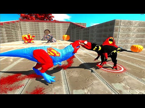 Superman Trex Vs All DeathRUN ♦ Animal Revolt Battle Simulator ♦