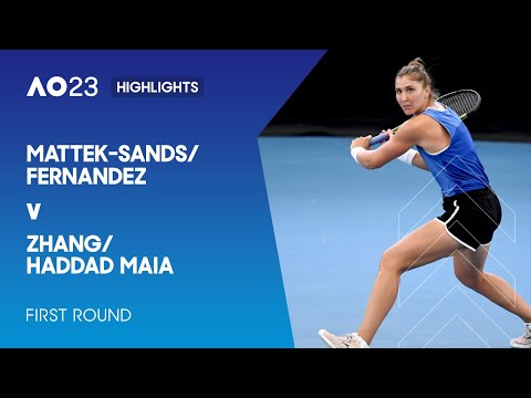 Mattek-Sands/Fernandez v Zhang/Haddad Maia Highlights | Australian Open 2023 First Round