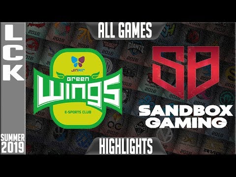 JAG vs SB Highlights ALL GAMES | LCK Summer 2019 Week 4 Day 3 | Jin air Greenwings vs Sandbox Gaming