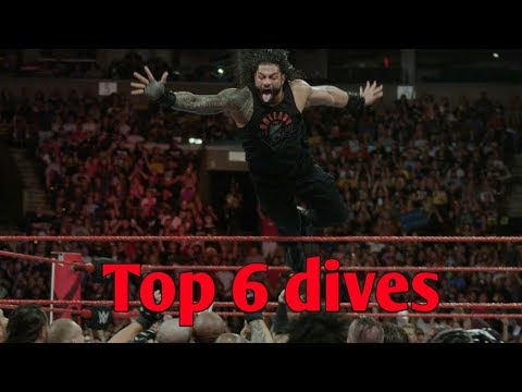WWE Roman Reigns dives over the top rope || The Big Dog || 2019