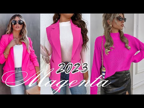 MODA 2023 MUJER OUTFITS COLOR MAGENTA CÓMO COMBINAR EL COLOR MAGENTA MODA 2023 MUJER TENDENCIAS 2023