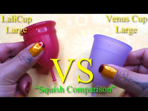 LaliCup vs Venus Cup LG Menstrual Cup Squish