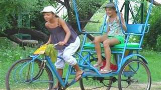 Tourist riding rickshaw at Bharatpur, Rajasthan