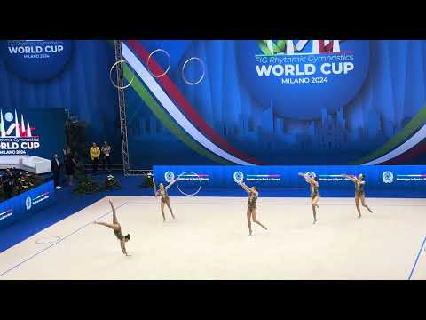 World Cup 2024 FINALI di ginnastica ritmica a Milano BRASILE 5 cerchi 🇧🇷⭕️