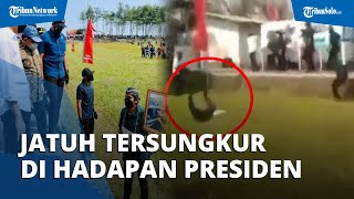 Terlalu Bersemangat, Pria di Cilacap Ini Malah Jatuh Tersungkur di Hadapan Jokowi, Ungkap Harapannya