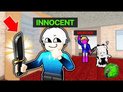 ใช้มีดปลอมเฝ้าปืน(โดนด่า)👉😭👈 Roblox MM2