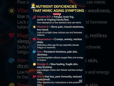 Aging Too Fast? These Vitamin Deficiencies Might Be Why 😳