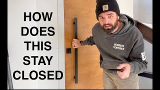 OVER SIZED FRONT DOOR AND PULL HANDLE (finished the stairs)