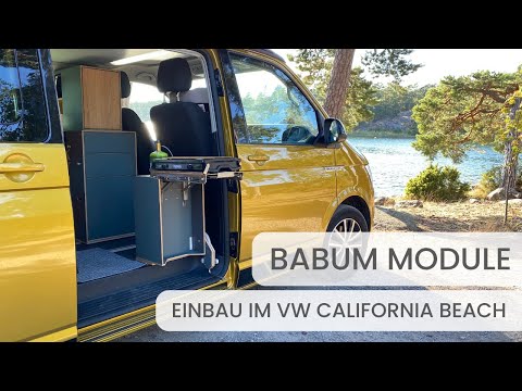 So schnell wird aus deinem VW Bus ein gemütlicher Camper 🤩 babum Möbelmodule im California Beach
