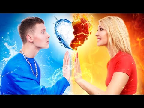 We Got Into the World of Elements | Fire Girl vs Water Boy