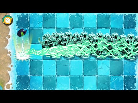 Pvz 2 One Plants Max Level Vs 100 Newspaper Zombie !! Plants Vs Zombies 2