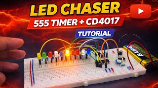 Download lagu 555 Timer   CD4017 LED Chaser | Running LEDs with Speed Control mp3