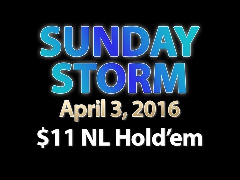 [3 April 2016] PokerStars Sunday Storm Final Table Replay (Cards-Up) | Series Player