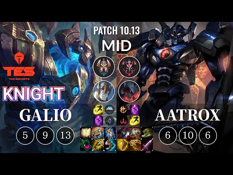 TES knight Galio vs Aatrox Mid - KR Patch 10.13
