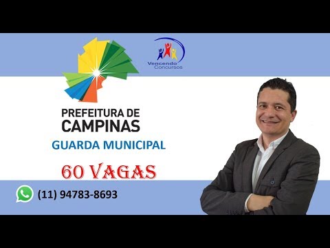 Concurso Prefeitura de Campinas - Guarda Municipal - Edital PUBLICADO