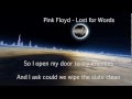Pink Floyd - Lost for Words (w Lyrics)