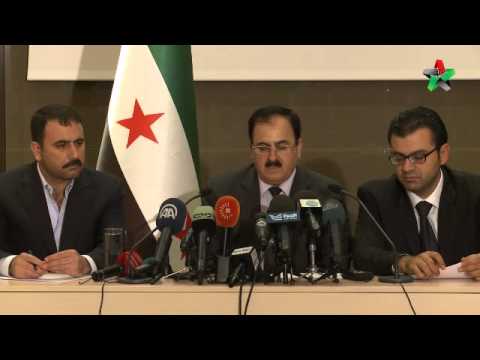 مؤتمر صحفي لرئيس هيئة أركان الجيش الحر اللواء سليم إدريس