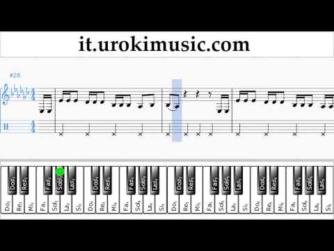 Corso di Pianoforte (mano destra) Charlie Puth - Attention Tablature Tab Parte#2 um-i276