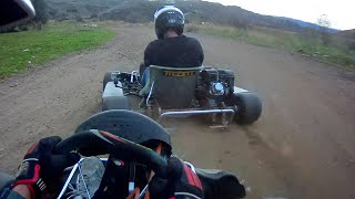 EPIC FUN!!! Dirt Track Go Kart Battle - Passes every lap