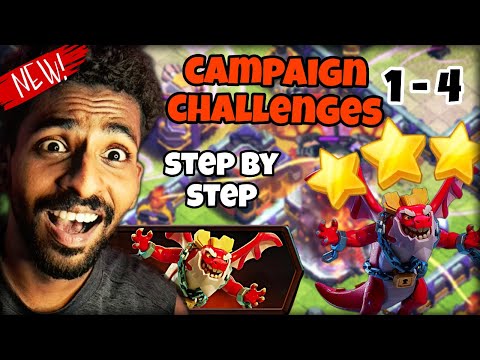 HERO CAMPAIGN : DRAGON ESCAPE challenges 1  - 4 | easy 3 stars