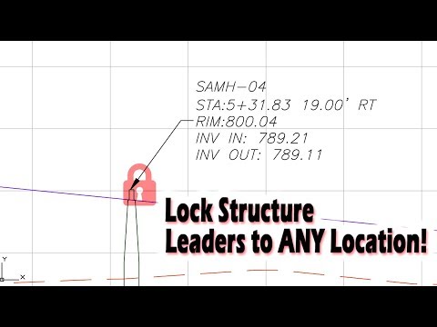 Locking Civil 3D Structure Leaders to ANY Location