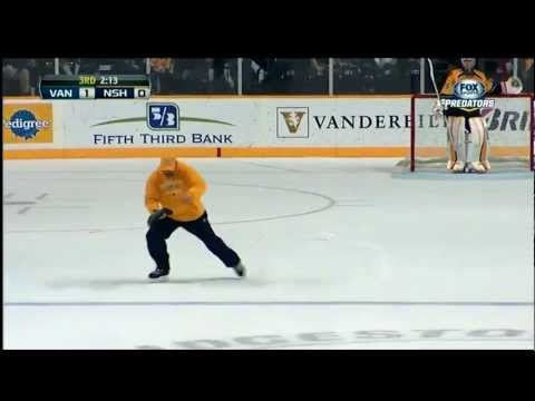 Catfish Thrown Onto The Ice in Nashville 2/22/13