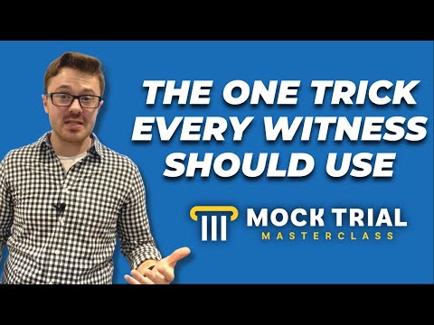 The Most Underused Trick for Mock Trial Witnesses on Cross Examination