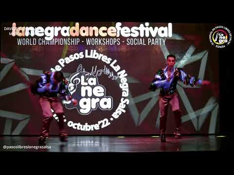 DAVIDE Y SHAHRAM - 4º PUESTO dúo masculino XI Mundial de Pasos Libres La Negra Salsa 2022